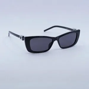 ?️ New Gucci GG1681S 001 Sunglasses - Shiny Black Frame, Solid Grey Lens… Gucci GG1681S XS (53 - 14) with Grey lenses and Black frame  main image 3